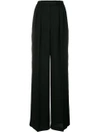 ALEXANDER WANG T T BY ALEXANDER WANG HIGH-WAISTED FLARED TROUSERS - BLACK