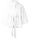 LISKA LISKA MINK FUR COAT - WHITE