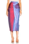 SIES MARJAN SIES MARJAN LIBBIE IRIDESCENT TWIST SKIRT IN RED.,SJAF-WQ1