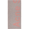 Acne Studios Oversized Logo Scarf In Grey/pink