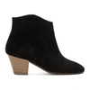 Isabel Marant Dicker Suede Ankle Boots In Black