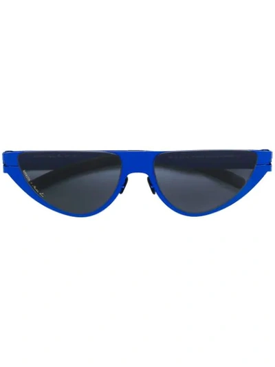 Martine Rose X  Cat Eye Sunglasses In Blue