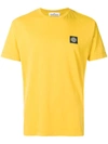Stone Island Logo-patch Cotton T-shirt In Yellow
