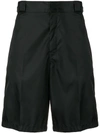 PRADA PRADA CONCEALED FRONT SHORTS - BLACK