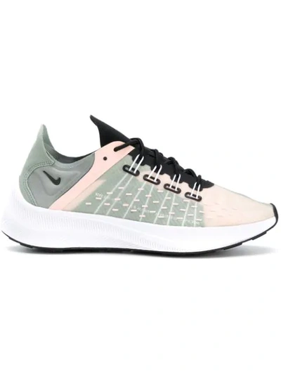 Nike Exp-x14 Black And Grey Rose Trainer In Green