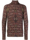 ETRO patterned roll neck jumper