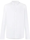 Balmain Cotton Poplin Shirt With Embroidery On The Breast Pocket In 100 White
