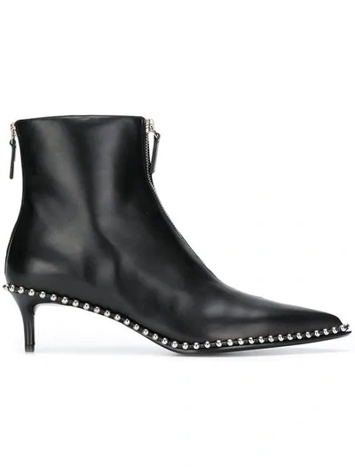Alexander Wang Eri Studded Leather Ankle Boots In Black