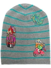 ETRO striped embroidered beanie