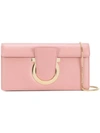 FERRAGAMO SALVATORE FERRAGAMO GANCIO CLUTCH BAG - PINK