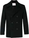 MACKINTOSH MACKINTOSH SHORT DOUBLE BREASTED COAT - BLACK