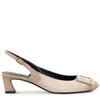 ROGER VIVIER SLING BACK TROMPETTE CUT PUMPS,RVW44818490F1FC415