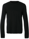 Prada Black Virgin Logo Crewneck Sweater In Black
