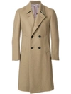 THOM BROWNE Melton Wool Pintuck Bal Collar Overcoat