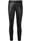 ALEXANDER MCQUEEN ZIPPED LEATHER LEGGINGS