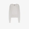 Ben Taverniti Unravel Project Unravel Oversized Chopped Crew Sweater In Grey In Grey