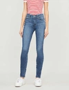 Paige Hoxton Mid-rise Skinny Jeans In Blue
