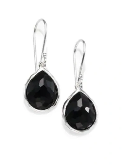 Ippolita Sterling Silver Rock Candy Small Teardrop Earrings In Black Onyx