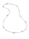 JOHN HARDY PALU 18K YELLOW GOLD & STERLING SILVER STATION SAUTOIR NECKLACE,475394721280