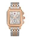 MICHELE WATCHES Deco 18 Diamond, Mother-Of-Pearl, 18K Rose Goldplated & Stainless Steel Bracelet Watch