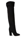 SERGIO ROSSI CURVED KNEE HIGH BOOTS,10628464