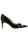 Sergio Rossi Pointed Bow Pumps In Black