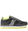 SAUCONY JAZZ GREY AND FLUO YELLOW SUEDE AND FABRIC SNEAKER,10641470