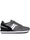 SAUCONY SHADOW GREY AND BLACK SUEDE AND FABRIC SNEAKER,10641473