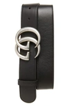 GUCCI LOGO LEATHER BELT,397660AP00N