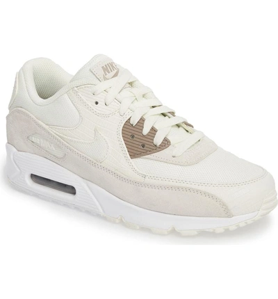 Nike Air Max 90 Premium Sneakers In Sail/ Sepia Stone/ White