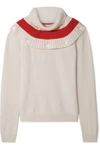 TOMAS MAIER CONVERTIBLE STRIPED CASHMERE SWEATER