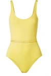 ERES CLOSE UP BLURRY BRAID-TRIMMED SWIMSUIT