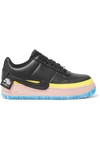 NIKE AIR FORCE 1 JESTER XX COLOR-BLOCK TEXTURED-LEATHER PLATFORM SNEAKERS