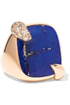 POMELLATO 18-KARAT ROSE GOLD, LAPIS AND DIAMOND RING