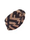Fendi Logo Intarsia-knit Headband In Black ,brown