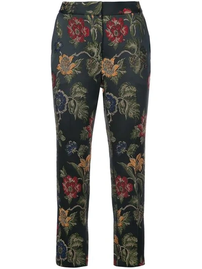 Rosetta Getty Floral Embroidered Tailored Trousers - 黑色 In Black
