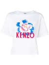KENZO KENZO FLORAL PRINT T-SHIRT - WHITE