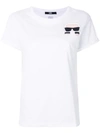 Karl Lagerfeld Ikonik Karl Cotton Jersey T-shirt In White