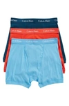 Calvin Klein 3-pack Boxer Briefs In Voltic/ Fountain/ Blue Star