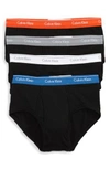 Calvin Klein Men's Classic Briefs 4-pack U4000 In Black W/ Oriole/ Stony/ White
