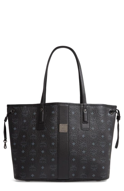 Mcm Medium Liz Reversible Shopper In Jet Black