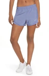 Nike Dry Tempo Running Shorts In Purple Slate/ Wolf Grey