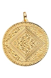 Monica Vinader Marie 18ct Yellow-gold Vermeil Mini Pendant In Yellow Gold