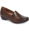 Dansko Farah Loafer In Chocolate Burnished Leather