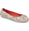 Tory Burch 'minnie' Travel Ballet Flat In Hicks Garden