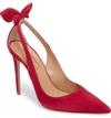 Aquazzura Deneuve Bow Pointy Toe Pump In Cabaret Pink