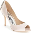 BADGLEY MISCHKA 'NILLA' PEEP TOE PUMP,MP3399