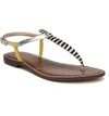 Sam Edelman Gigi Sandal In Zebra Print/ Yellow