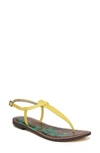 Sam Edelman Gigi Genuine Calf Hair Sandal In Golden Yellow Multi