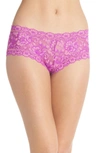Hanky Panky Cross-dyed Lace Boyshort In Wild Orchid